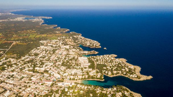 aerial view of the Bay and port of Cala Dor Majorca Spain - Φωτογραφία, εικόνα