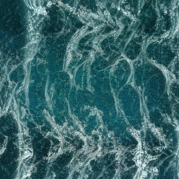 A realistic painting of ocean waves in turquoise colors - Foto, Imagem