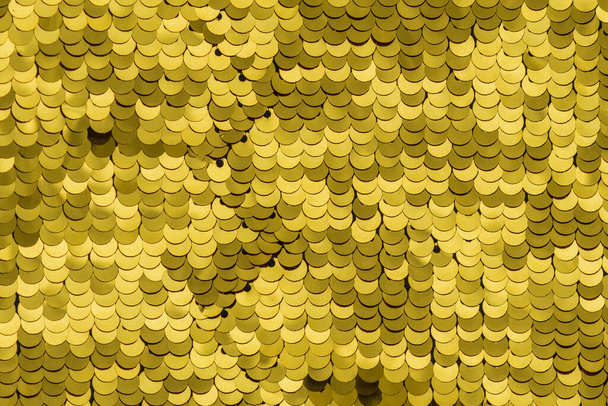 Textura de fundo paillettes lantejoulas amarelas - Foto, Imagem