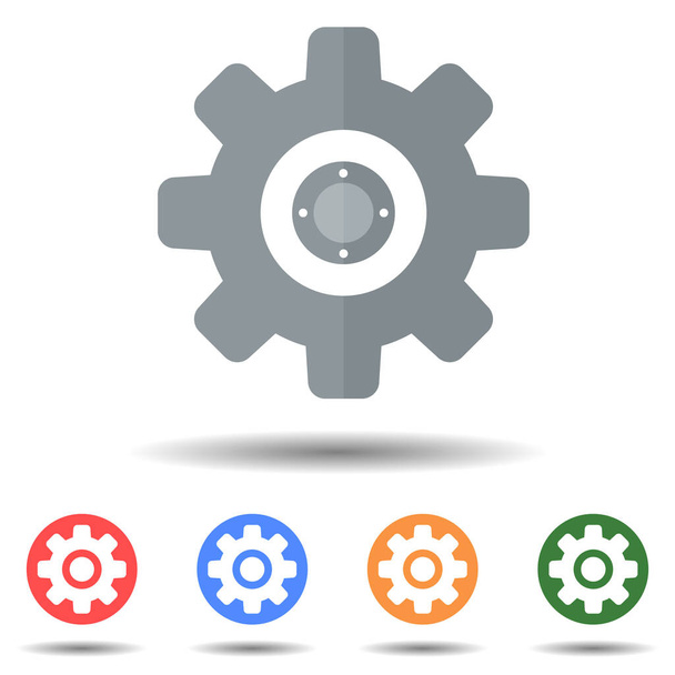 Setting, cogwheel icon vector logo geïsoleerd op achtergrond - Vector, afbeelding