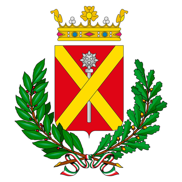 Oficjalny herb miasta, Toskania, Włochy, ilustracja wektora - Wektor, obraz