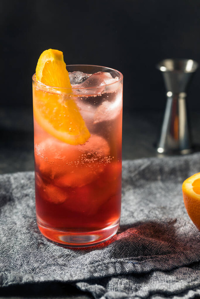 Boozy Refreshing Americano Cocktail with Orange and Gin - Photo, image