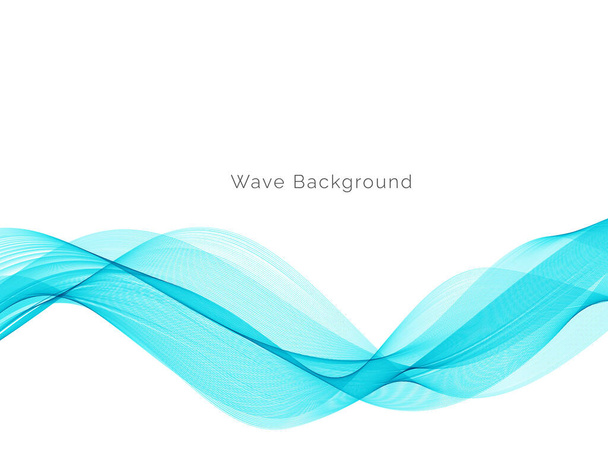 青い波スタイリッシュな動的背景ベクトル - ベクター画像