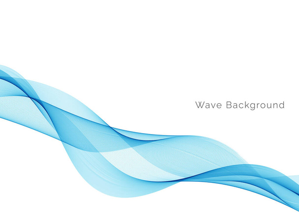 Стильный вектор фона синей волны - Вектор,изображение