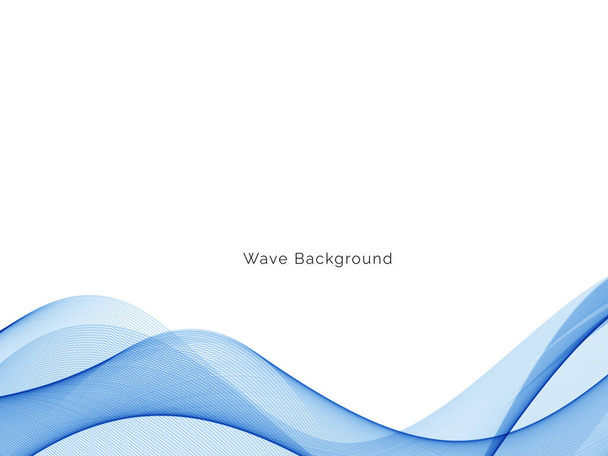 Modern blue wave decorative background vector - Vetor, Imagem