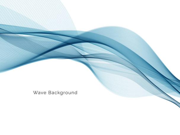 Moderna onda blu decorativo vettore di sfondo - Vettoriali, immagini