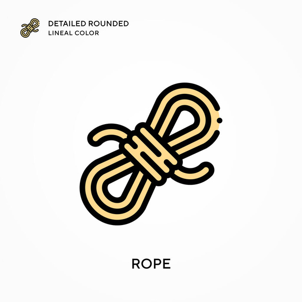 Rope detailed rounded lineal color. Modern vector illustration concepts. Easy to edit and customize. - Vector, Image