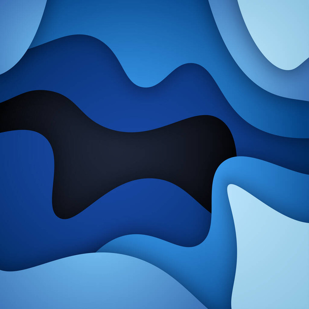 Farbenfroher flüssiger und geometrischer Hintergrund mit fließenden Verlaufsformen - Vektor, Bild