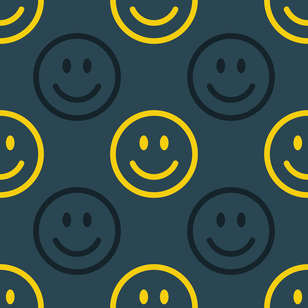 Smile line icon pattern. Vector abstract background - Wektor, obraz
