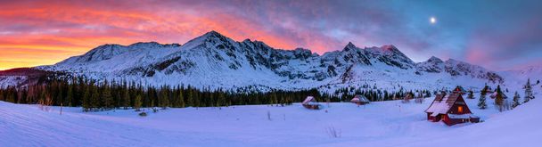 Krásné panorama hor během zimy - Fotografie, Obrázek