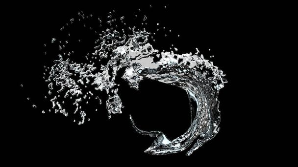 Le flux d'eau, le mouvement circulaire, 3D, image réaliste. - Photo, image