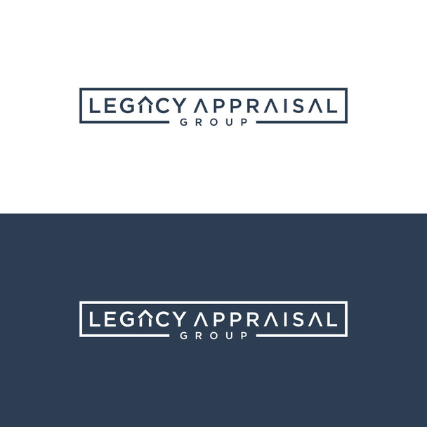 real estate logo design house and wordmark name company - Vector, Image
