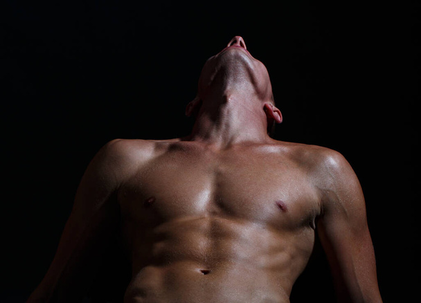 Sensual sexy gay. Naked man bare torso. - Foto, Bild