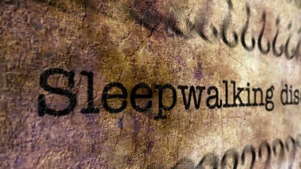 Sleepwalking disorder grunge concept - Footage, Video