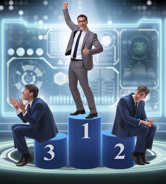 The businessman winning the first place in competition concept - Photo, Image