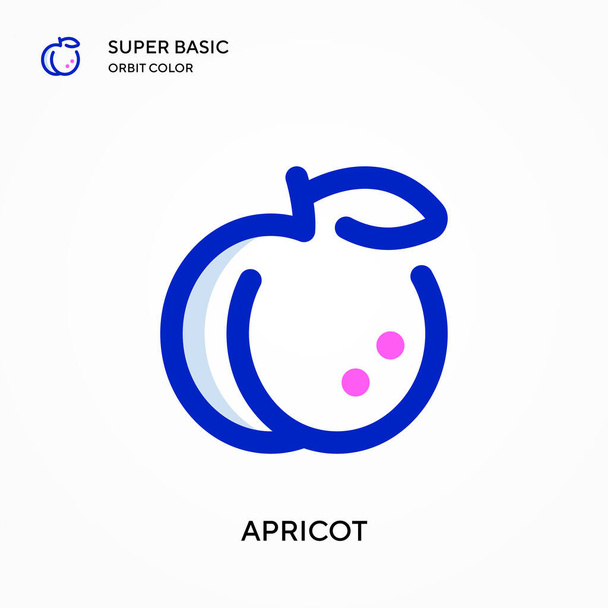Apricot Super Basic Orbit Farbvektorsymbol. Illustration Symbol-Design-Vorlage für Web-Mobile UI-Element. Perfekte Farbe modernes Piktogramm auf editierbarem Strich. - Vektor, Bild