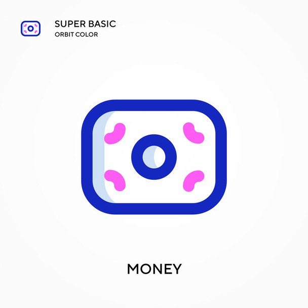 Money super basic orbit color vector icon. Illustration symbol design template for web mobile UI element. Perfect color modern pictogram on editable stroke. - Vector, Image