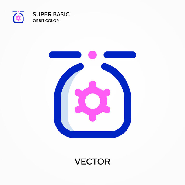 Vector super basic orbit color vector icon. Illustration symbol design template for web mobile UI element. Perfect color modern pictogram on editable stroke. - Vetor, Imagem