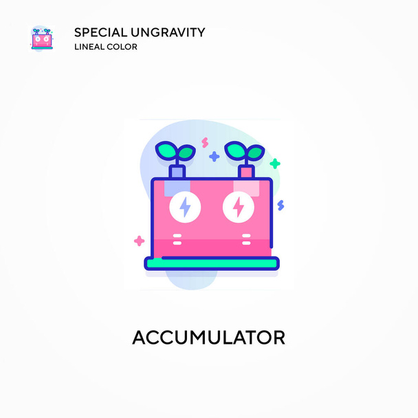 Accumulator special ungravity lineal color icon. Modern vector illustration concepts. Easy to edit and customize. - Vector, Image