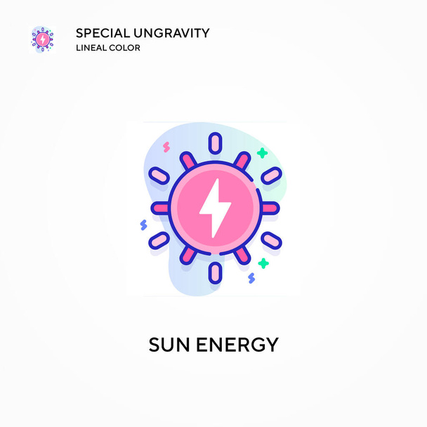 Energia solare speciale ungravity icona di colore lineare. Concetti moderni di illustrazione vettoriale. Facile da modificare e personalizzare. - Vettoriali, immagini