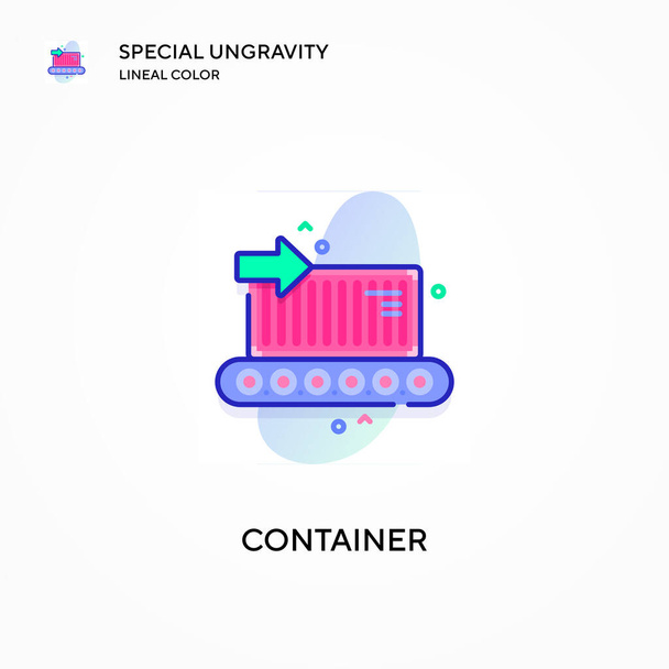 Container special ungravity lineal color icon. Modern vector illustration concepts. Easy to edit and customize. - Vector, Image
