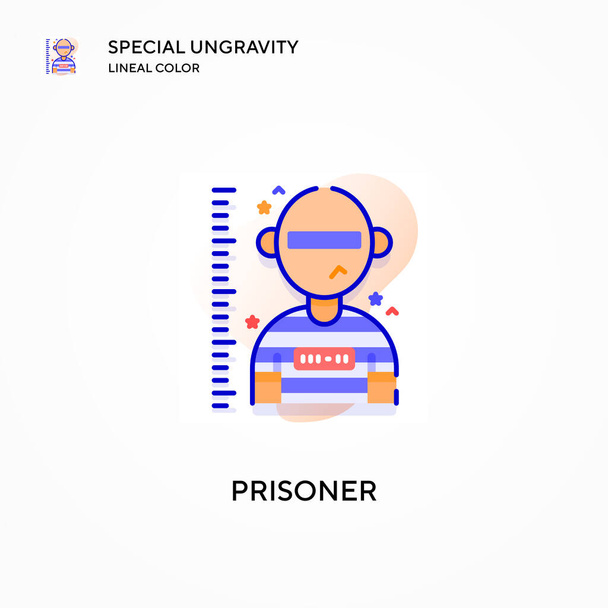 Prigioniero speciale ungravity icona di colore lineare. Concetti moderni di illustrazione vettoriale. Facile da modificare e personalizzare. - Vettoriali, immagini