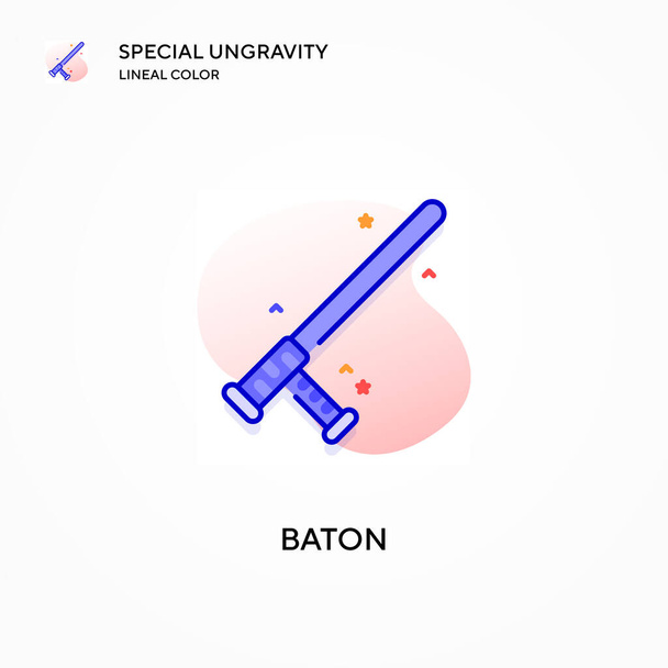Baton special ungravity lineal color icon. Modern vector illustration concepts. Easy to edit and customize. - Vector, Image
