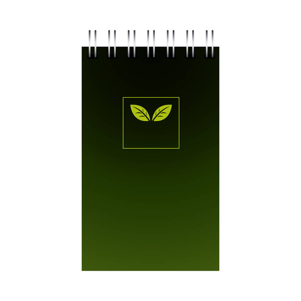 notebook and notepad with corporate designs - Vector, Image
