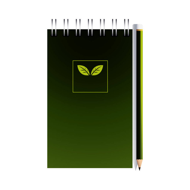 notebook a poznámkový blok s firemním designem - Vektor, obrázek