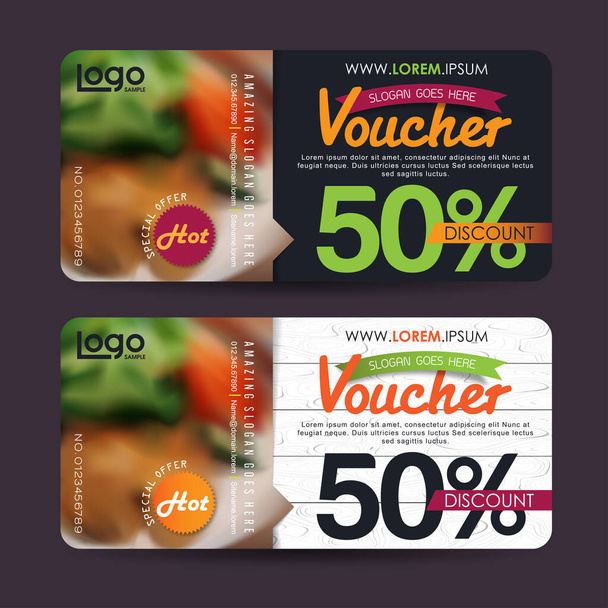 gift voucher coupon template - Vector, Image