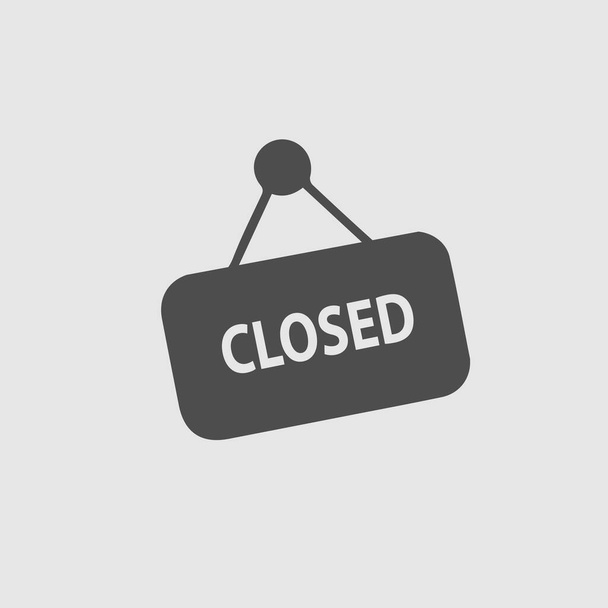 Closed sign text vector icon eps 10. - Vector, Image