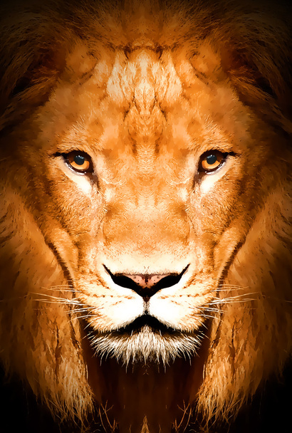 ライオンの絵 - 写真・画像