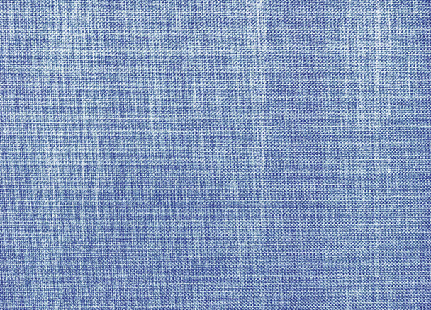 υφασμένο φόντο από μπλε φυσικό ύφασμα - Φωτογραφία, εικόνα