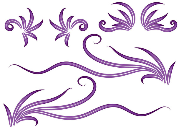 set of vector floral elements for design - Διάνυσμα, εικόνα