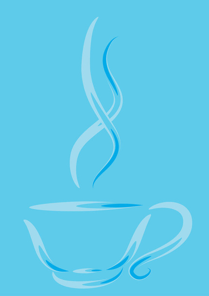 vector illustration of a hot drink coffee - Vecteur, image