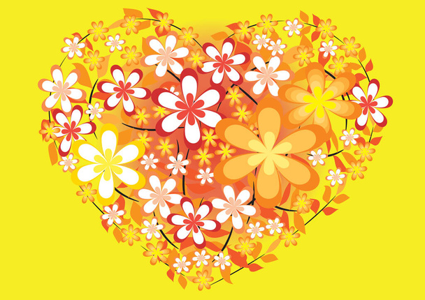 vector illustration of a background with flowers - Διάνυσμα, εικόνα