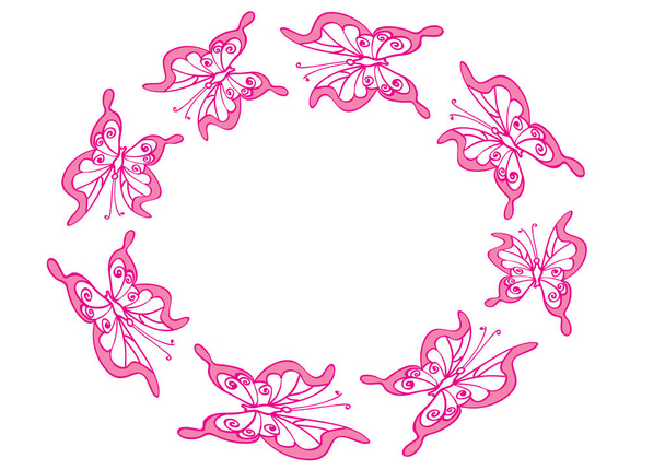 vector illustration of a floral frame - Vektor, Bild