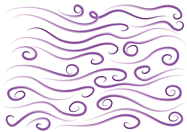 set of vector abstract waves - Вектор, зображення