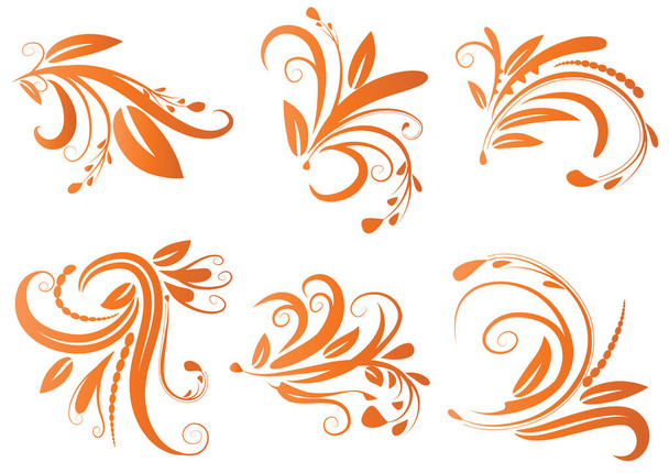 floral ornament in vector - Διάνυσμα, εικόνα