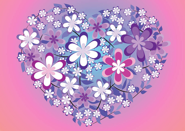 vector illustration of a background for valentine's day - Vector, Imagen