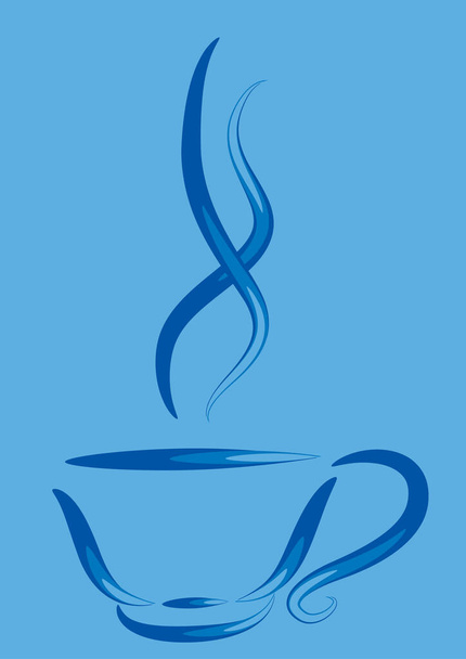 vector illustration of a hot drink coffee - Vetor, Imagem