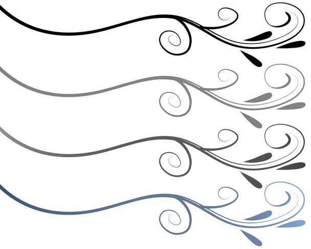 vector set of calligraphic design elements - Διάνυσμα, εικόνα