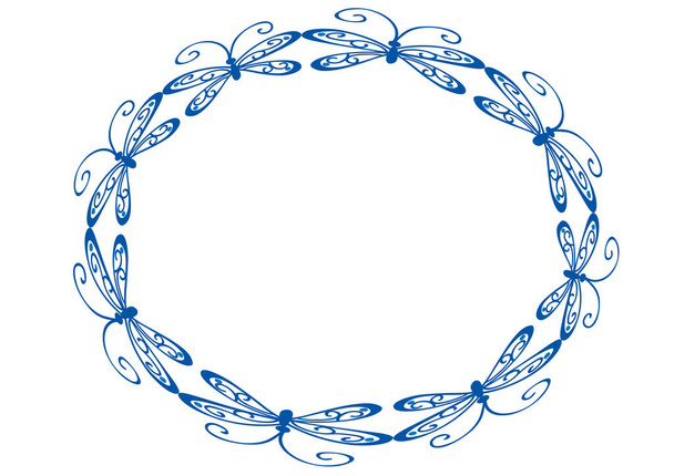 vector illustration of a frame with a circular border - Διάνυσμα, εικόνα