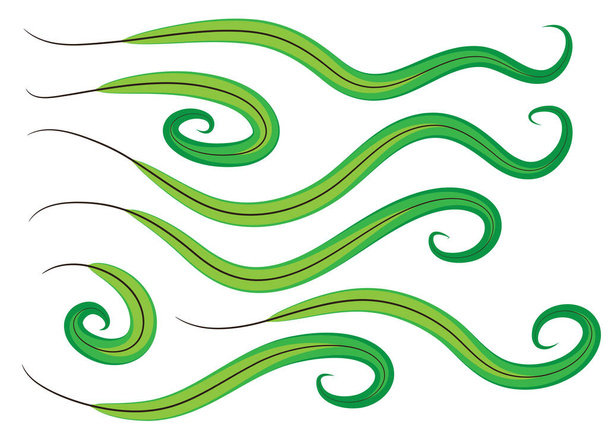 vector illustration of waves in the form of swirl. - ベクター画像