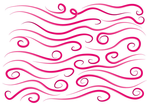 set of vector abstract waves - Vetor, Imagem