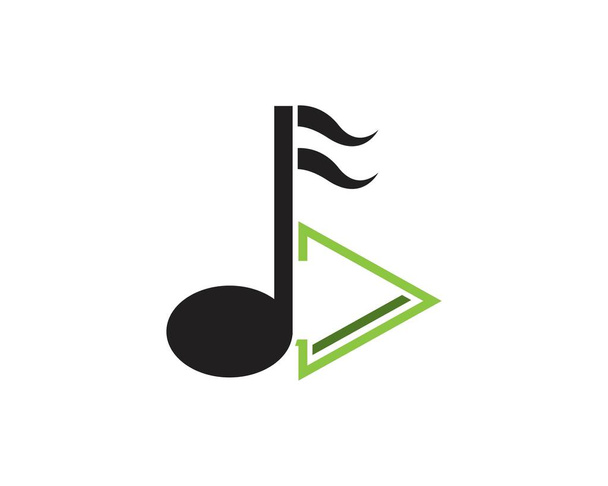 Šablona návrhu loga poznámky k hudbě - Vektor, obrázek