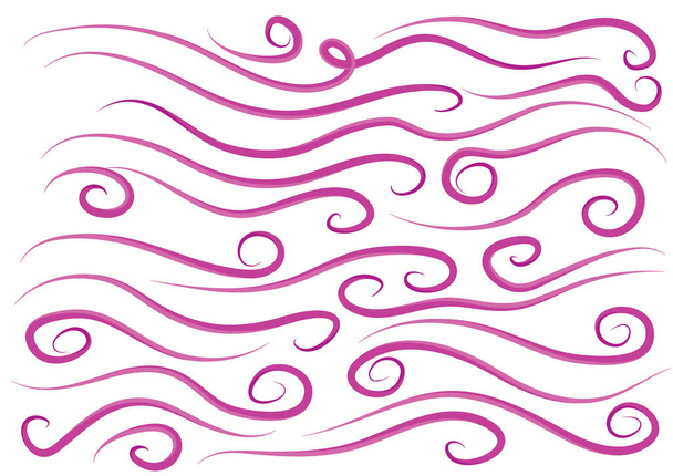 set of vector abstract waves - Vektor, kép