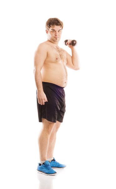 Fat fitness man - Zdjęcie, obraz