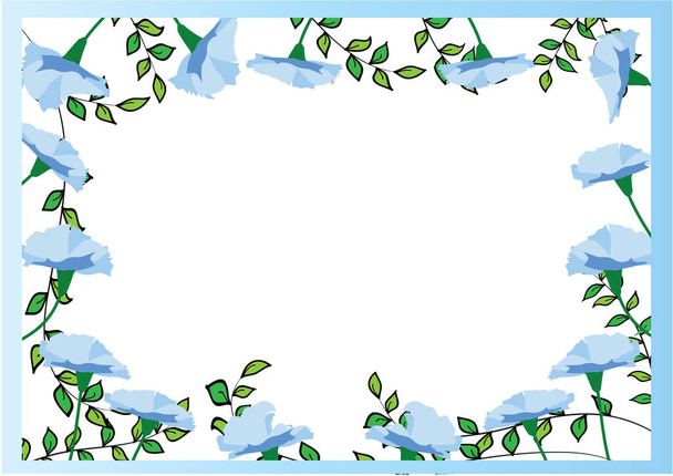 vector illustration of a frame with a flower - Vetor, Imagem