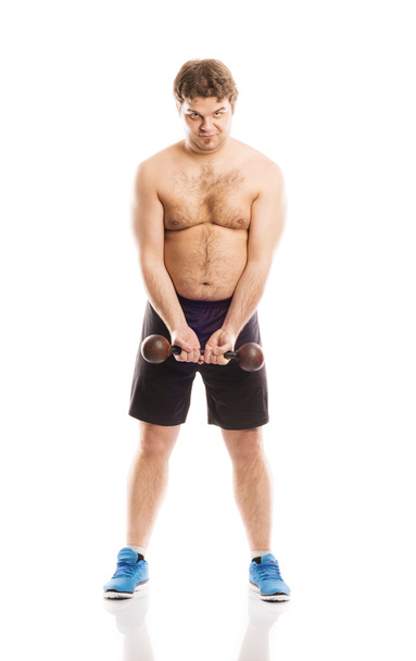 Fat fitness man - Photo, Image